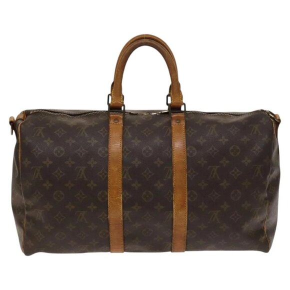 LOUIS VUITTON Monogram Keepall Bandouliere 45 Boston Bag M41418 LV Auth 137951 - Picture 3 of 16